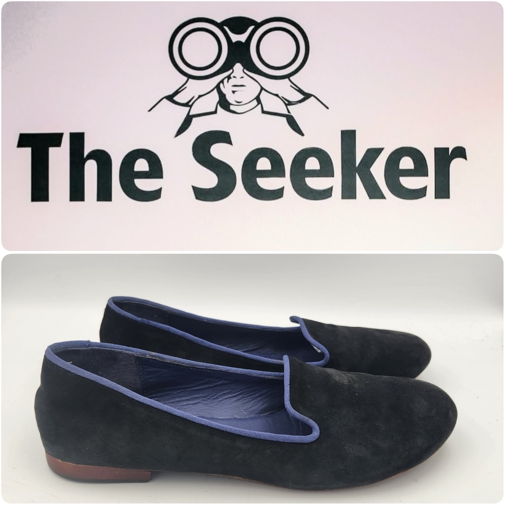 The Seeker Black Suede Leather Sole Slip On Loafer Womens 9 Flats